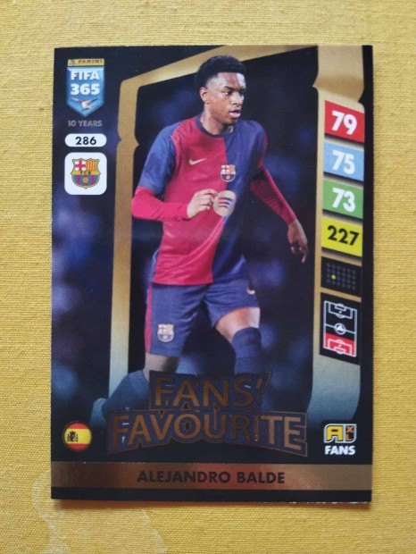 A. Balde (Barcelona) FIFA 365 2025 Fans Favourite focis krtya