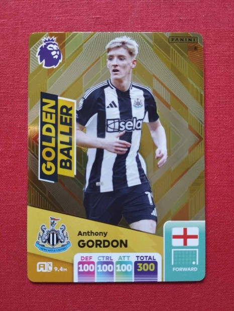 A. Gordon (Newcastle) Premier League 2025 Golden Baller focis krtya