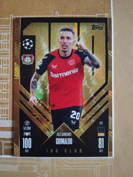 A. Grimaldo (Leverkusen) 100 Club Bajnokok Ligja 2024/25 krtya