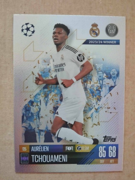 A. Tchouameni (Real Madrid) Match Attax Bajnokok Ligja 2024/25 krtya