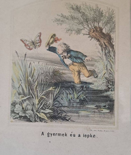A gyermek s a lepke. Litogrfia. Pest, 1857, Rth