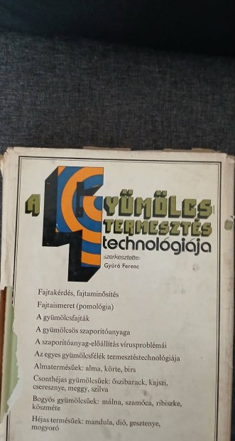 A gymlcstermeszts technolgija 1974, rgi szakknyv, knyv