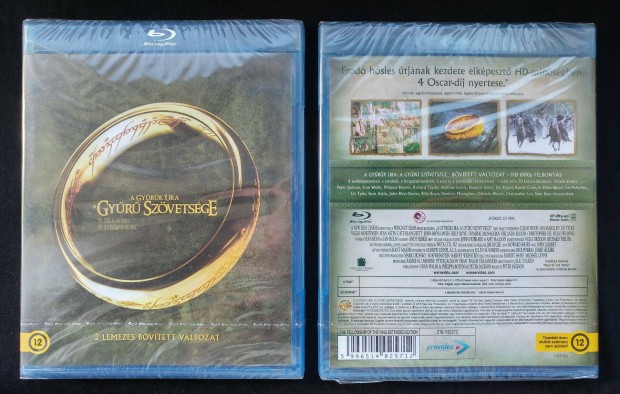A gyűrűk ura - A gyűrű szövetsége bővített változat blu-ray bontatlan