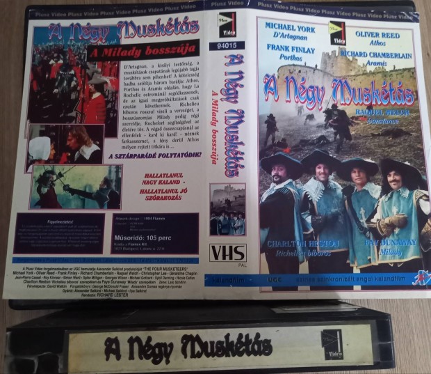 A négy muskétás - kaland vhs - Richard Chamberlain