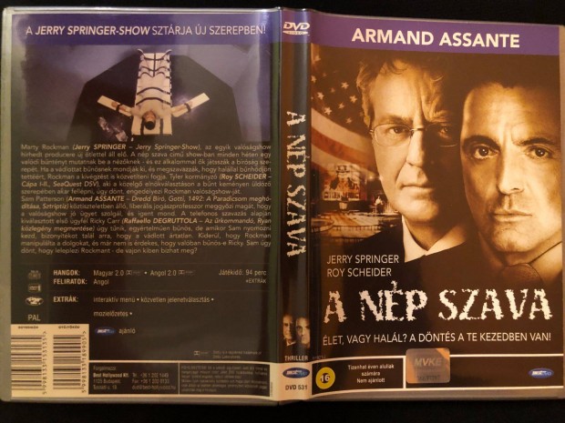 A np szava (karcmentes, Armand Assante, Jerry Springer) DVD