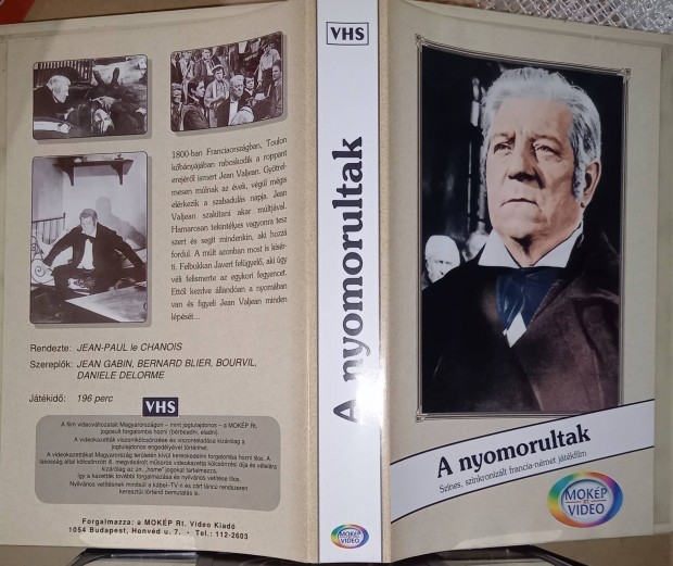 A nyomorultak - mokep vhs - Jean Gabin