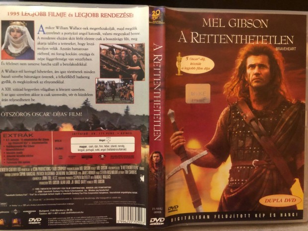 A rettenthetetlen (karcmentes, duplalemezes, Mel Gibson) DVD