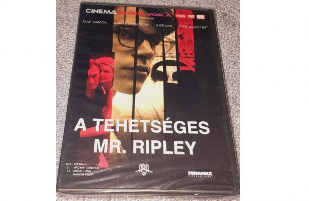 A tehetsges Mr. Ripley DVD (1997) j, bontatlan, flis szinkronizlt