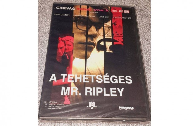 A tehetsges Mr. Ripley DVD (1997) j, bontatlan, flis szinkronizlt