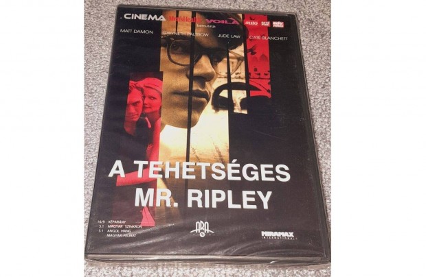 A tehetsges Mr. Ripley DVD (1997) j flis, szinkronizlt Matt Damon