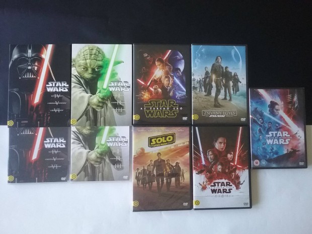 A teljes 11 filmes Star Wars dvd gyjtemny + ajndk. jszer