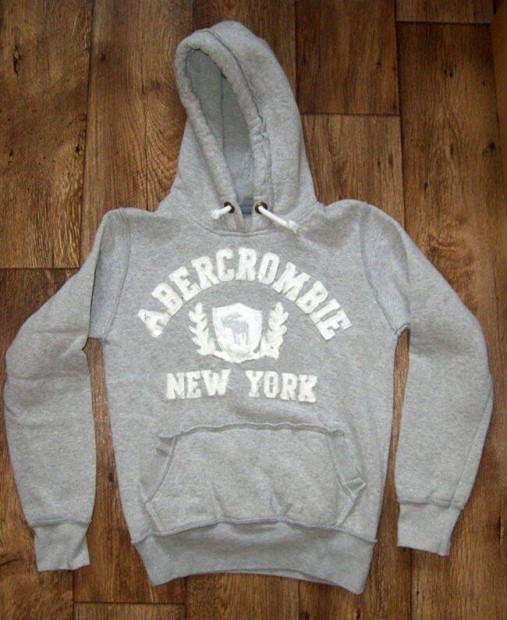 Abercrombie & Fitch A&F kapucnis kenguruzsebes fels pulver - S