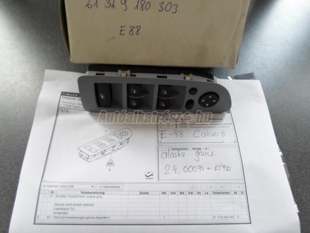 Ablakkapcsoló - bmw 1-es sorozat