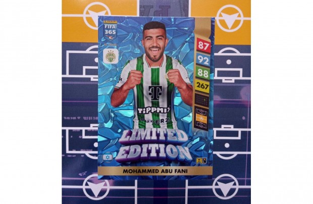 Abu Fani (Ferencváros) Panini Fifa 365 2025 Limited focis kártya