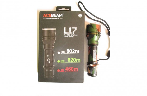 Acebeam L17 Led vadsz,tra,taktika,horgsz lmpa 802 mter hattvval