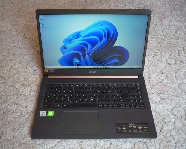 Acer Aspire 5 laptop - i5 10. gen, 12GB, 256GB, MX250, Fullhd, Win11