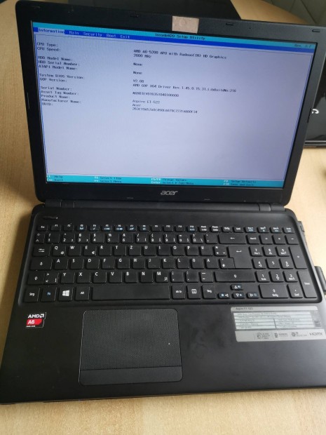 Acer Aspire E1-522 hinyos laptop 