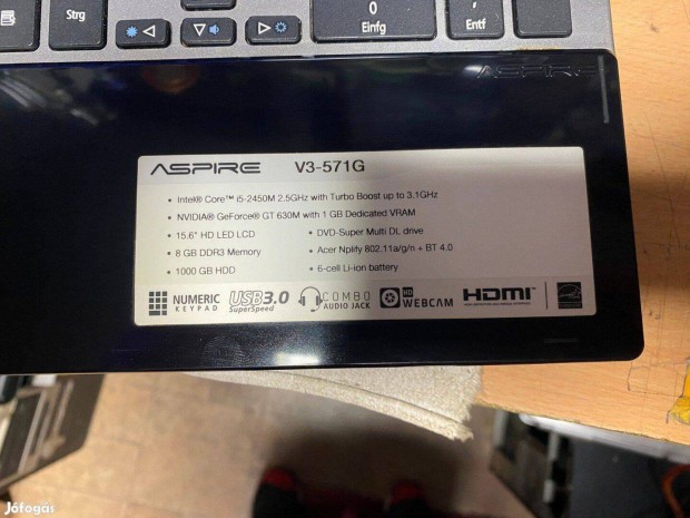 Acer Aspire V3 i5-s Lapos Elad /8gb+SsD/!!