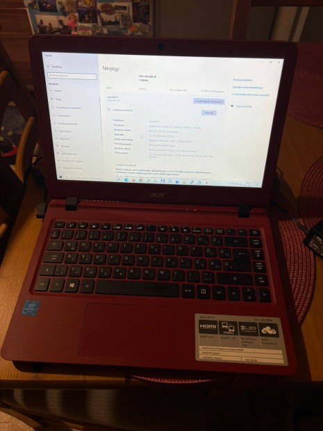 Acer Espire Es13 notebook eladó