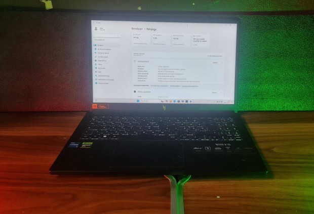 Acer Nitro V 15 i5 13. gen, 16gb DDR5, 3050 6gb, 2028-ig gyári gari