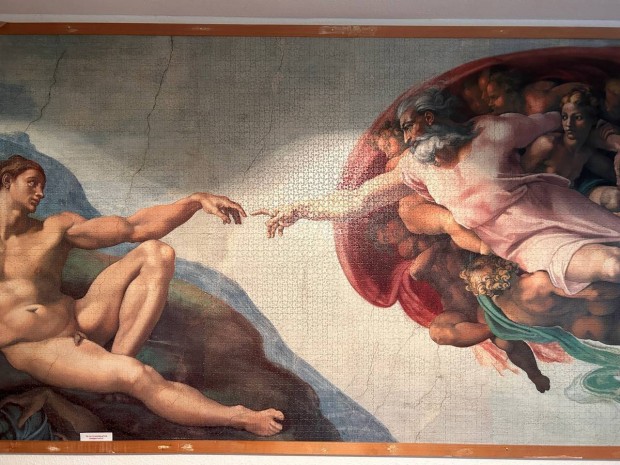 dm teremtse Michelangelo puzzlebol kirakott msolat 