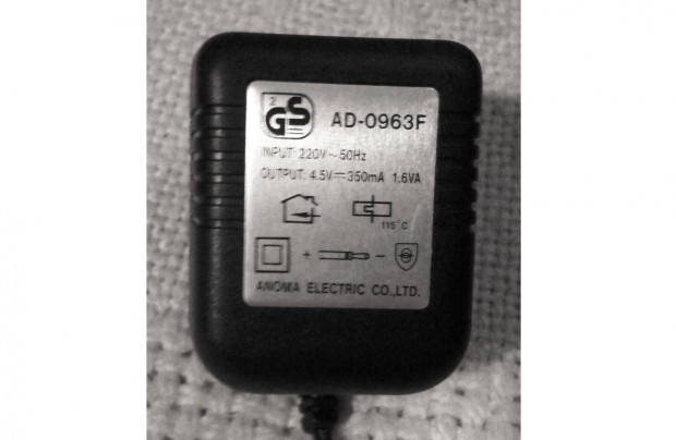 Adapter 4,5V, 350mA elad