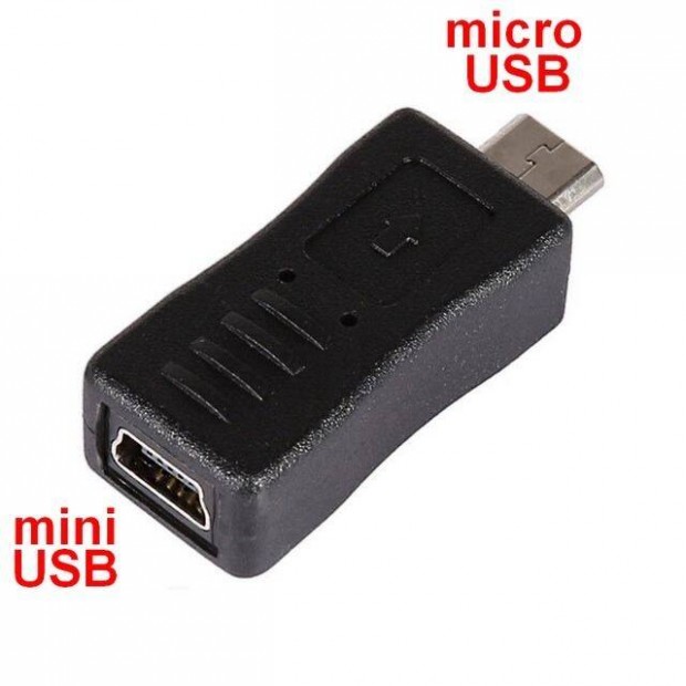 Adapter : mini USB (anya) / micro USB (apa)