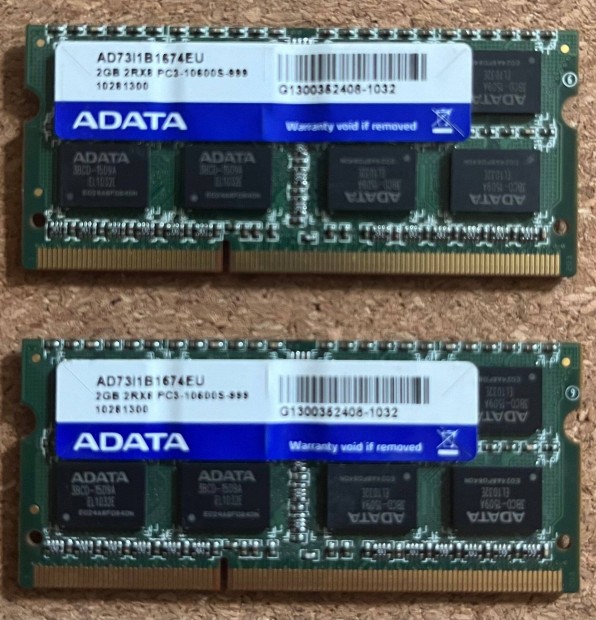 Adata 2GB PC3-10600S notebook memria