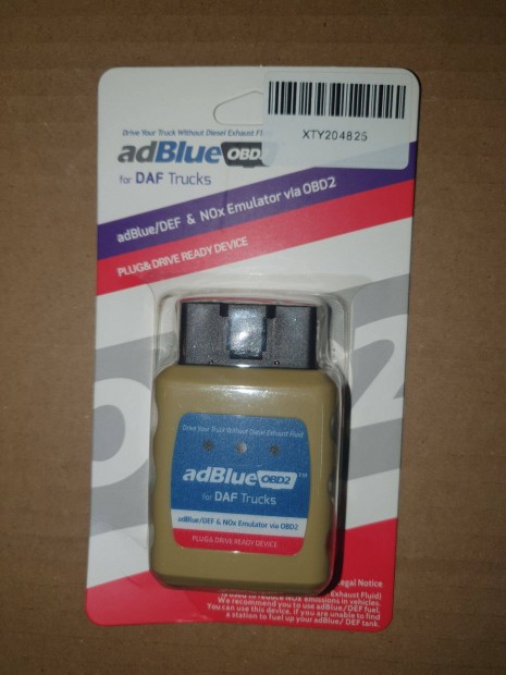 Adblue emultor OBD csatlakozs DAF eur5