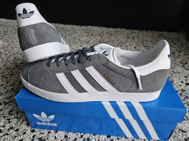 Adidas Gazelle frfi 44.5-es szrke utcai cip. 