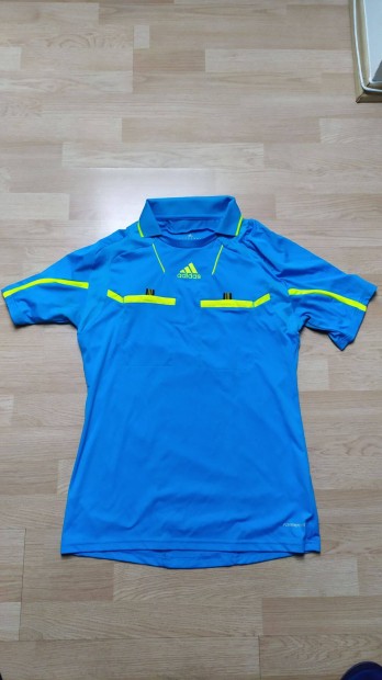 Adidas bíró mez kék M-es póló
