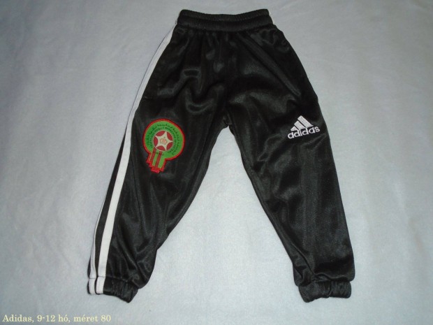 Adidas fekete jogger nadrg 9-12 h (mret 80)