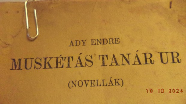 Ady Endre : Muskts tanr ur