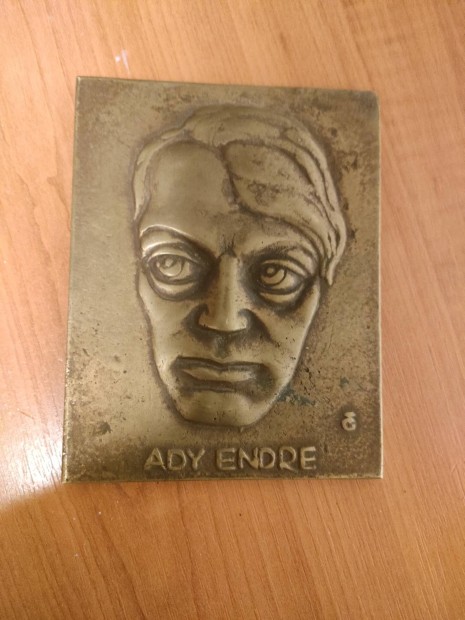 Ady Endre bronz plaket 