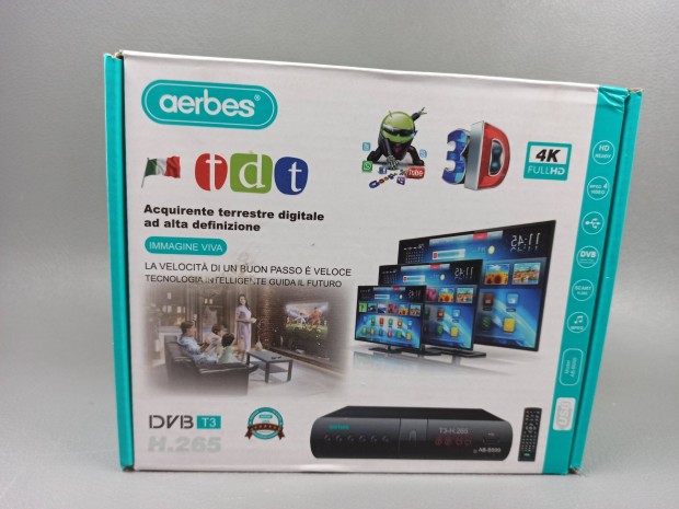 Aerbes DVB-T3 settopbox beltri egysg (HDMI, USB mdialejtszs, 1080