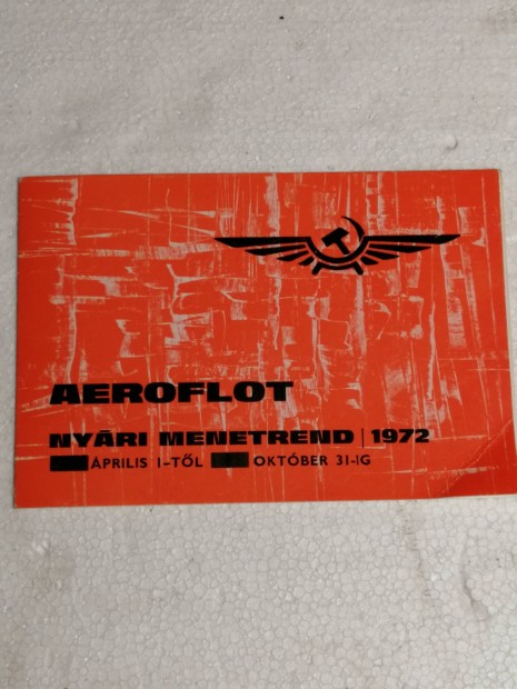 Aeroflot nyri menetrend 1972