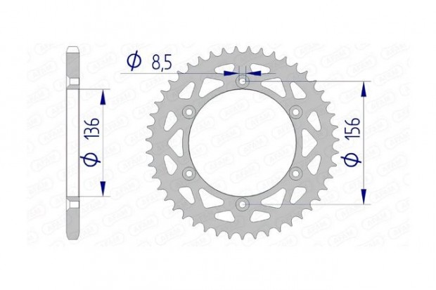 Afam alumnium hts lnckerk, 51 fog, GasGas / Husqvarna