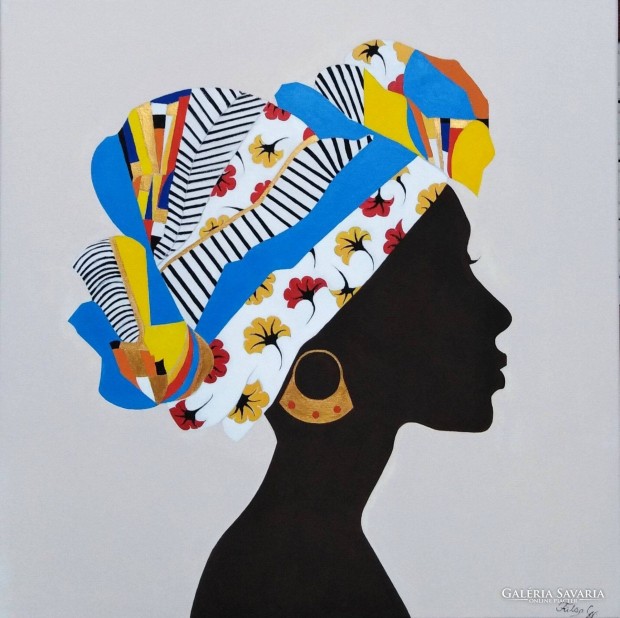 African beauty -akril festmny