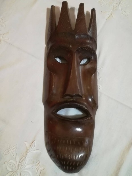 Afrikai , fbl faragott maszk, 45 cm