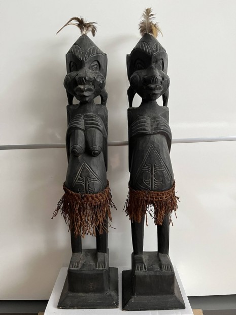 Afrikai stílusu szobor pár, 50cm
