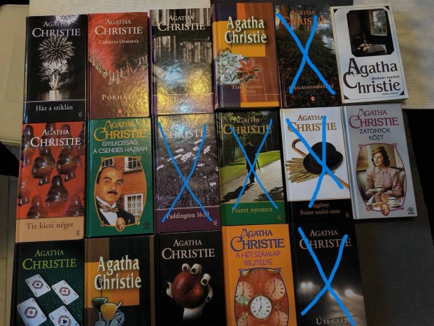 Agatha Christie 17 krimije jszer llapotban!