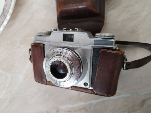 Agfa Color Apotar régi fényképezőgép bőrtokban szép régi db