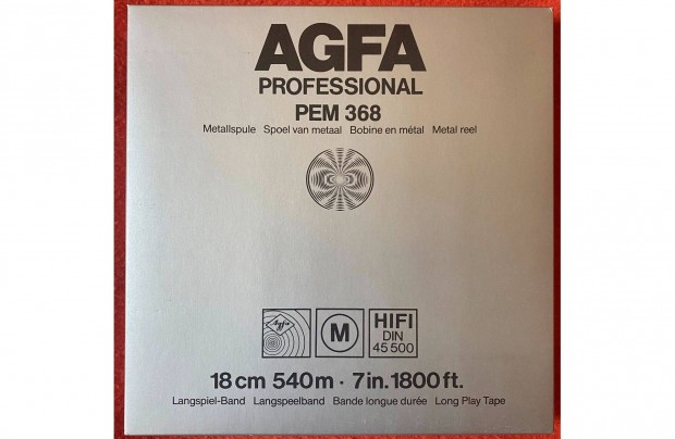 Agfa fm orss magnszalag bontatlan, j llapotban 18cm