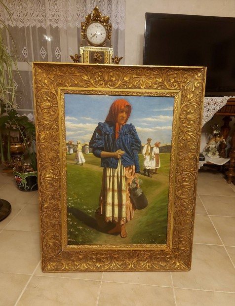 Aggházy Gyula ragyogó antik festménye!