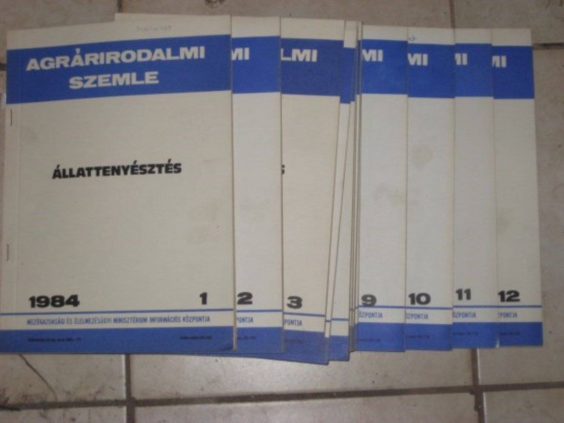 Agrrirodalmi szemle 1984 1-12. (llat)