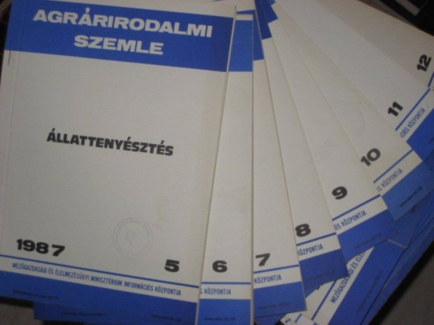 Agrrirodalmi szemle 1987 1.-12. (llat)