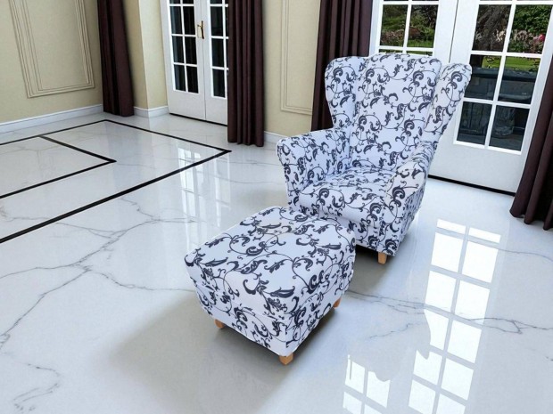 Agy m�ret� f�les fotel vir�g/inda mot�vummal, l�btart� zs�mollyal