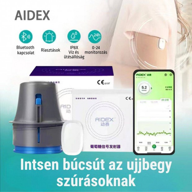 Aidex vrcukormr szenzor/ Cgm
