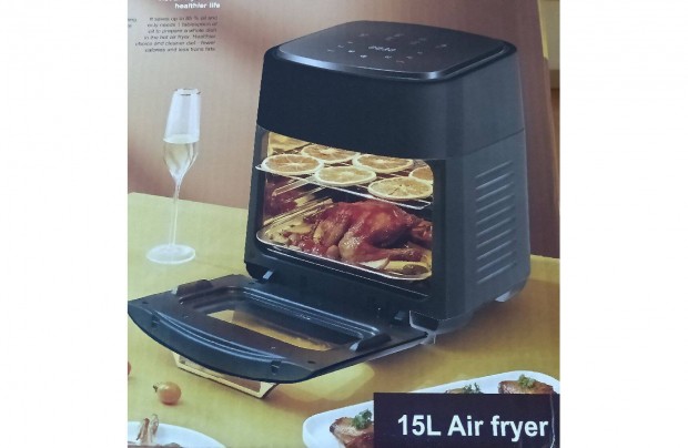 Air Fryer légkeveréses sütő , hatalmas 15L-es