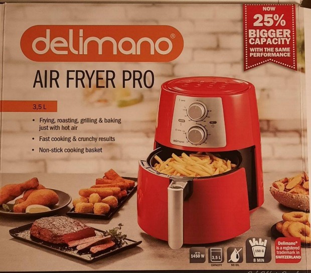 Air fryer Delimano 3,5 L Tbb Kiegsztvel Egyben